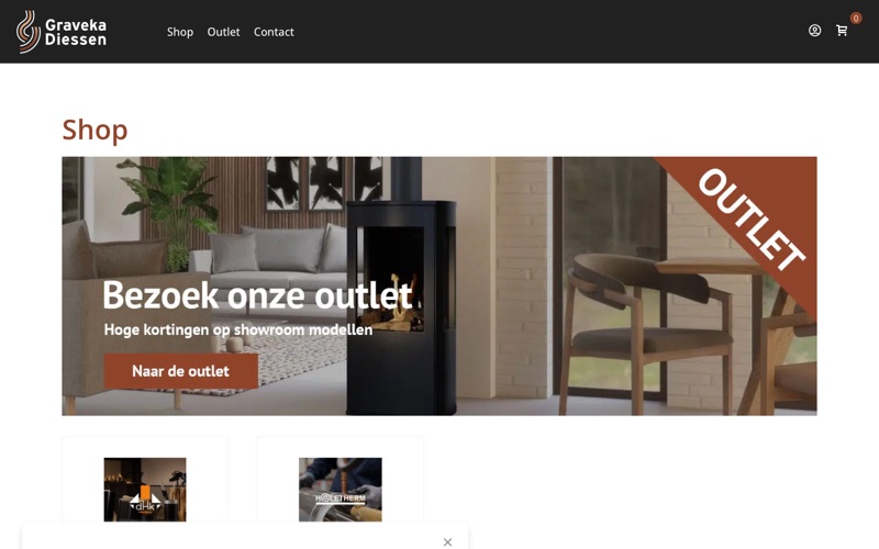 Oude WooCommerce-shop van Graveka